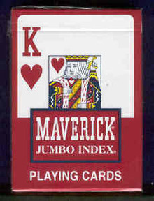 Maverick Jumbo Playing Cards Red Deck