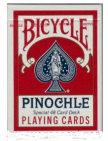 Bicycle Pinochle Playing Cards Red Deck