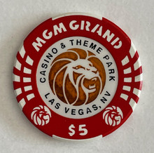 MGM Grand & Theme Park Las Vegas $5 Casino Chip