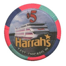 Harrah's $5 Casino Chip East Chicago Indiana
