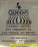 4 Queens Las Vegas Casino Match Book
