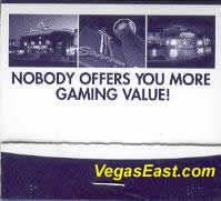Stratosphere Las Vegas Casino Match Book