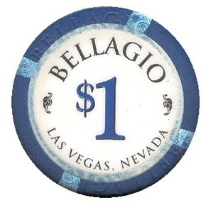 ベラージオ　チップ Bellagio Las Vegas $1 Casino Chip - Direct Order Center