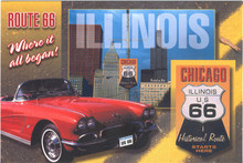 Chicago Route 66 Postcard