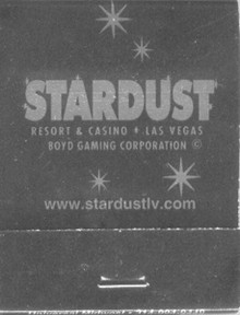 Stardust Casino Las Vegas Match Book