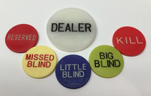 Poker Table Dealer Button Set Big Blind WSOP