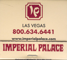 Imperial Palace Las Vegas Match Book