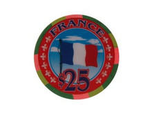 France Flag Casino Chip