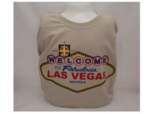 Welcome To Las Vegas Sign Cotton T-Shirt Sand