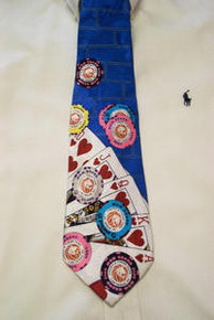 MGM Las Vegas Royal Flush Casino Chips Silk Neck Tie