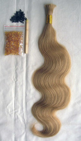 24" 100% Brazilian Remy Human Hair Extensions Euro Wave- 24#