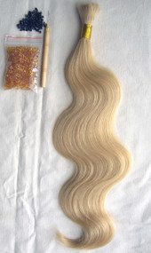 24" 100% Brazilian Remy Human Hair Extensions Euro Wave- 20#