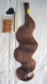 24" 100% Brazilian Remy Human Hair Extensions Euro Wave- 14#