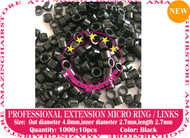 1000 PreBond Human Hair Extension Micro Ring Link-Black