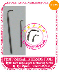 2pc Lace Ventilating Needle - Full Lace Wig DIY tools B