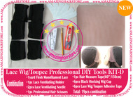 Hair Wigs Lace/Mono+Ventilating Needle 19pc DIY D toolset