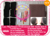 Hair Wigs Lace/Mono+Ventilating Needle 19pc DIY A toolset