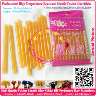 12pcs High Quality Heat Resistant Large Keratin Fusion Glue Stick to making Fusion Hair Extensions Arts Crafts  -Yellow