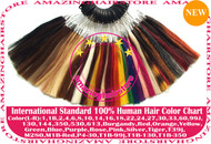 100% Human Hair Color Chart Ring