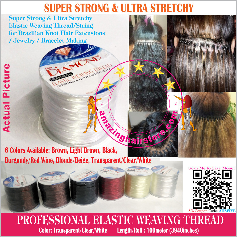 100m Strong Ultra Stretchy Elastic Weaving Thread For Brazilian
