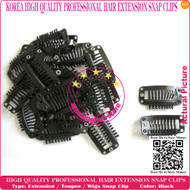 High Quality Durable use Snap Extension Clips for Clip Hair Extensions,Wigs,Toupee-Black