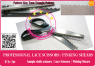 7mm Serrated Pattern Lace Scissors to Making Front Lace Wigs