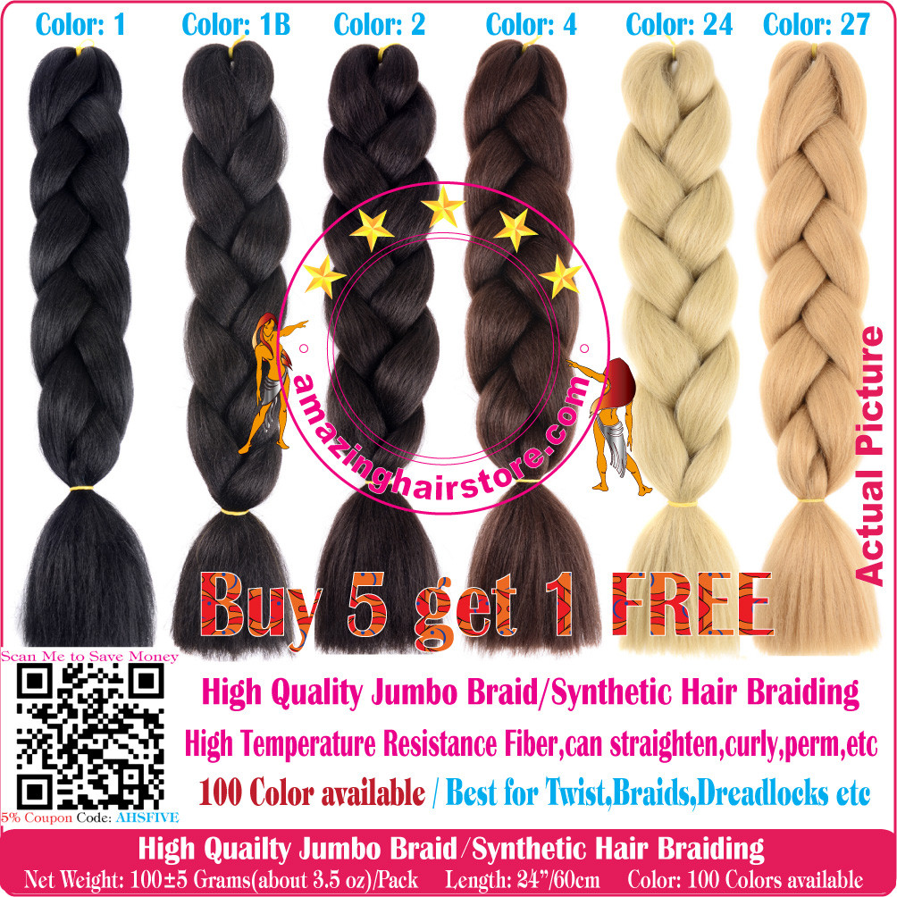 Color A1 A40 Of 100 Colors High Quality Braiding Hair 24 Inch