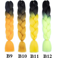 the Color B1~B50 of 100 Colors High Quality Braiding Hair 24 inch Jumbo Braids Ombre Synthetic Fiber Hair Extensions-FREE Shipping 