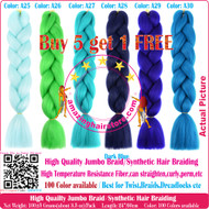The Color No: A1~A40 of 100 Colors High Quality Braiding Hair 24 inch Jumbo Braids Ombre Synthetic Fiber Hair Extensions-FREE Shipping 