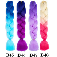 120 Colors  B1-B50  of  High Quality Braiding Hair 24 inch Jumbo Braids Ombre Synthetic Fiber Hair Extensions-FREE Shipping 