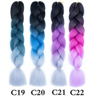 C1~C26 of 120 Colors High Quality Braiding Hair 24 inch Jumbo Braids Ombre Synthetic Fiber Hair Extensions-FREE Shipping 