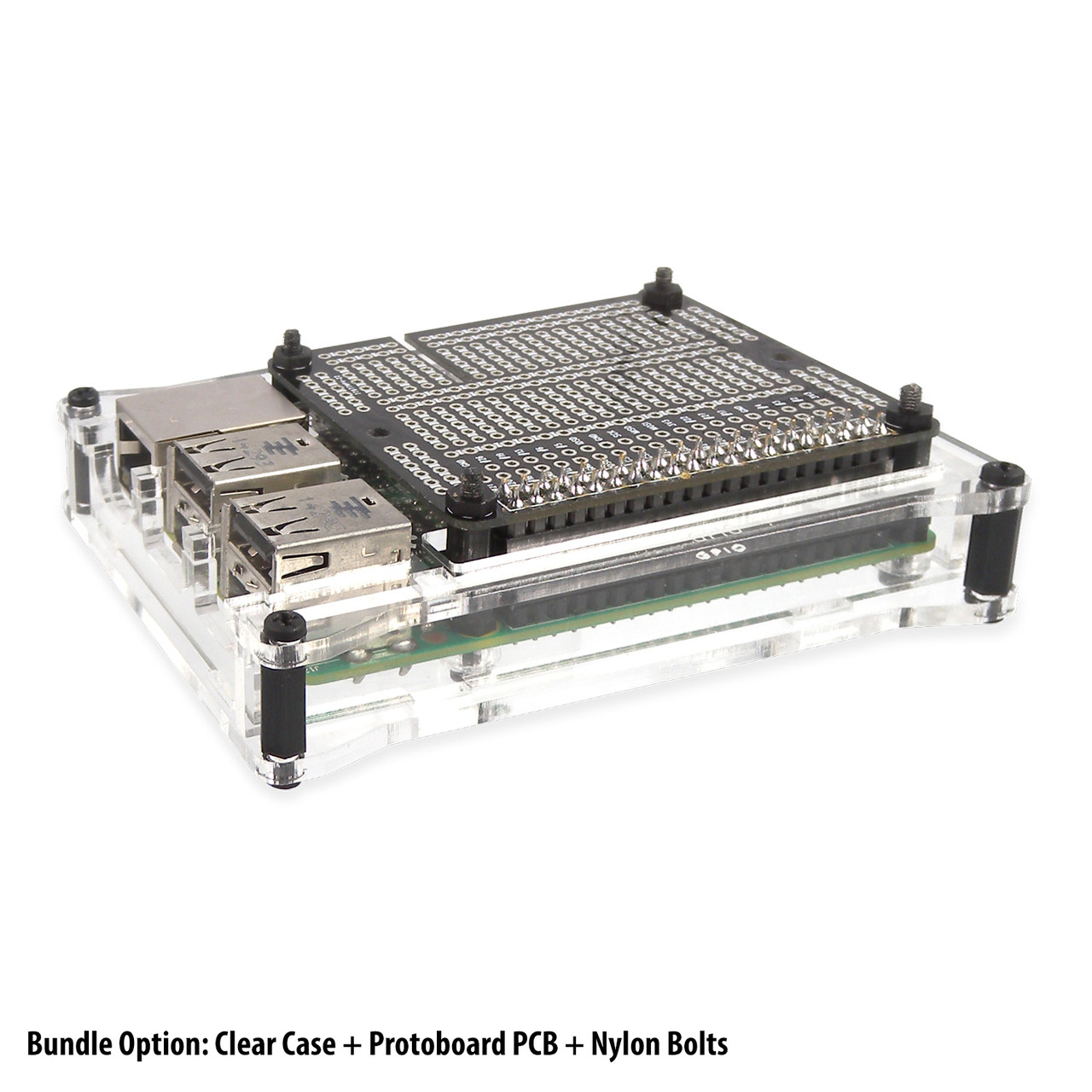 Raspberry Pi 3 protector casing designed by MakerSpot (Transparent)