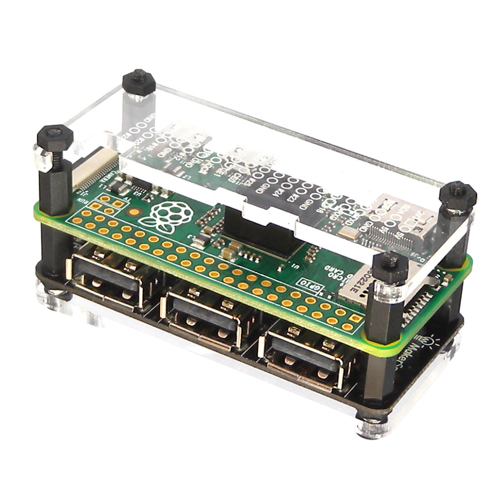 Raspberry Pi Zero protector casing designed by MakerSpot (Transparent)