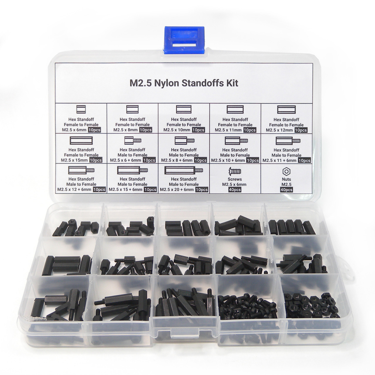 Nylon Standoffs Kit - Hex Spacers Screw Nut 210pcs for Raspberry