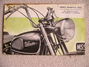1954 Velocette 500 and 350 for sale brochure catalog