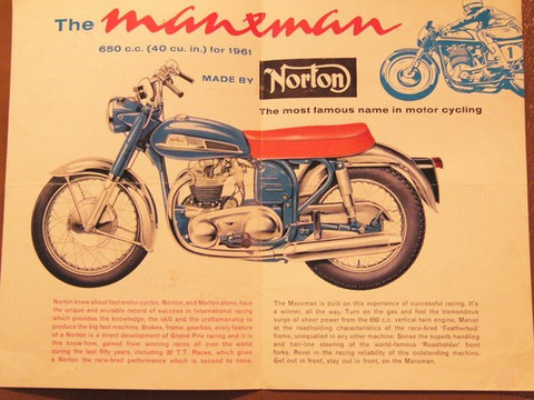 1961 Norton 650 Manxman motorcycle