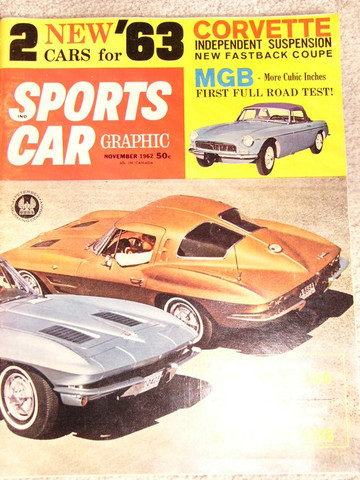 1963 Corvette split window coupe, MGB,Triumph, 1962 Sports Car Graphic