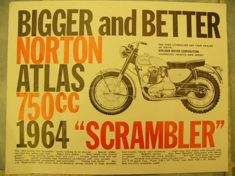 1964 Norton Atlas 750 for sale brochure catalog