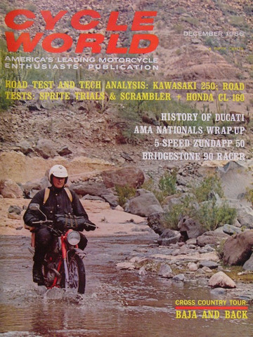 1967 Kawasaki 250 Samurai, Honda CB160, Ducati history, Cycle World December 1966