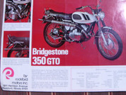 1969 Bridgestone 350 GTO and GTR for sale brochure catalog