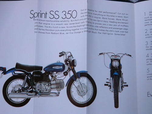 Brochure Aermacchi Harley Davidson 350 GTS gran turismo sprint originale vintage 