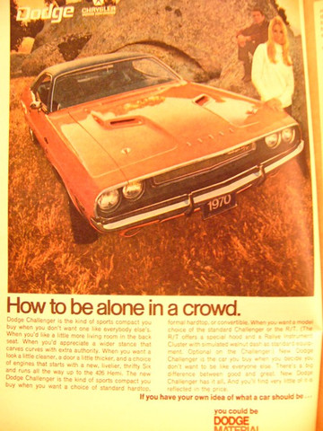 1970 Dodge Challenger, Mercury Cyclone, Monte Carlo ads for sale