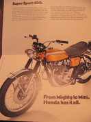 1970 Honda 450 for sale brochure catalog