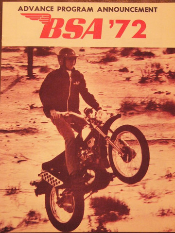 1972 BSA motorcycle for sale brochure catalog