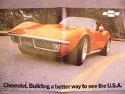 1972 Corvette sales brochure catalog poster