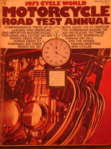 1972 Cycle World Road test annual
