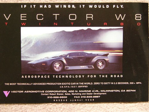1992 Vector W8 super car