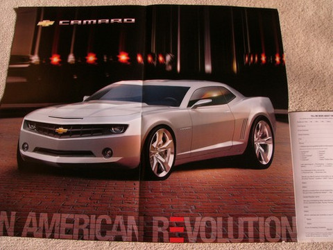 2006 factory Camaro poster sales brochure