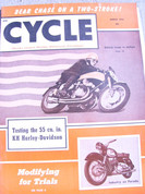 Cycle magazine March 1954 Harley KH