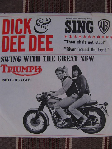 Dick&Dee Dee sing for Triumph Motorcycle promotion 45 RPM record